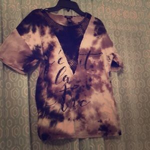 Black and white tie-dye shirt